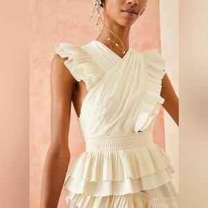 ULLA JOHNSON Ruffle Dress (white)